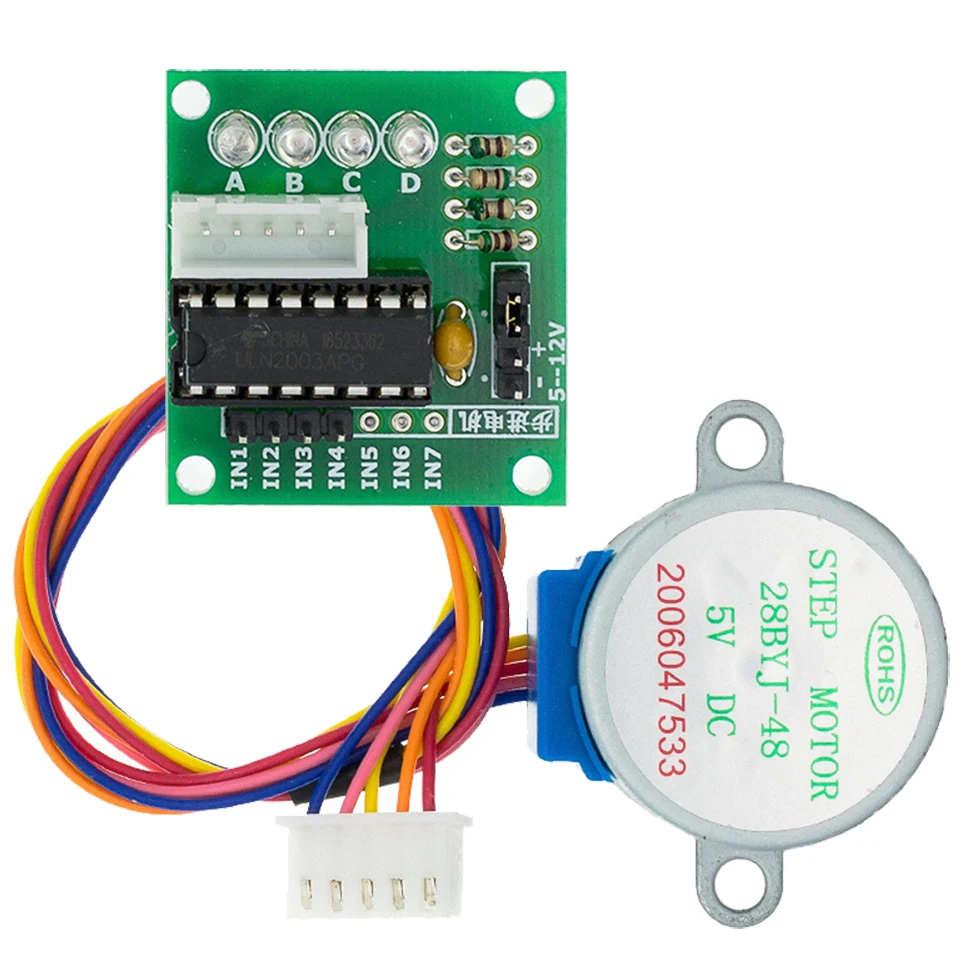 28BYJ-48-5V 4-Phasen-Schrittmotor + Treiberplatine ULN2003 Schrittmotor + ULN2003 Treiberplatine PIC MCU DIY Image