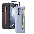 Mit Touch Pen Case für Samsung Galaxy Z Fold 5 Case mit Magnets ch arnier Schutz abdeckung Stift