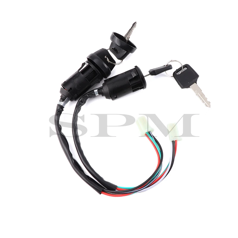 Universal Motorrad 4 Drähte Zünd schalter Schlüssel mit Draht für ATV Go Kart Quad Dirt Bike Motorrad Startsc halter Türschlösser Image