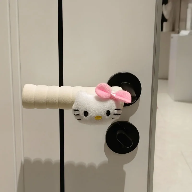 Sanrio Hallo Kitty Türgriff Schutzhülle Spirale anti statische Haushalt Kinderzimmer Anti-Bump Schutzhülle
