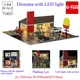 G Fans 1:64 Auto Garage Diorama Modell mit LED-Leuchten Parkplätze Stadt DIY Modell-Sets können mit