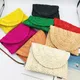 Frauen Mode Klappe Umschlag Taschen Sommer Strand tasche handgemachte Brieftasche Stroh gestrickt