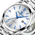 Neue Luxus Männer mechanische Armbanduhr Edelstahl Automatik uhr Top Marke Herren uhren leuchtendes