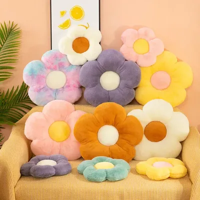 Kleines Gänseblümchen Blumenkissen Blumen Plüschkissen Sitzkissen Kaninchen Flauschiges Image