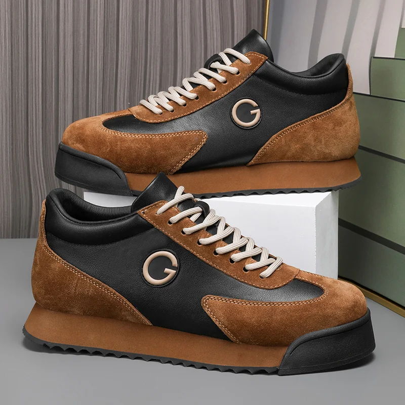 Marke braun Wildleder Turnschuhe Männer Laufschuhe Komfort Plattform Sportschuhe für Männer Casual Walking Sneaker Designer Trainer Männer