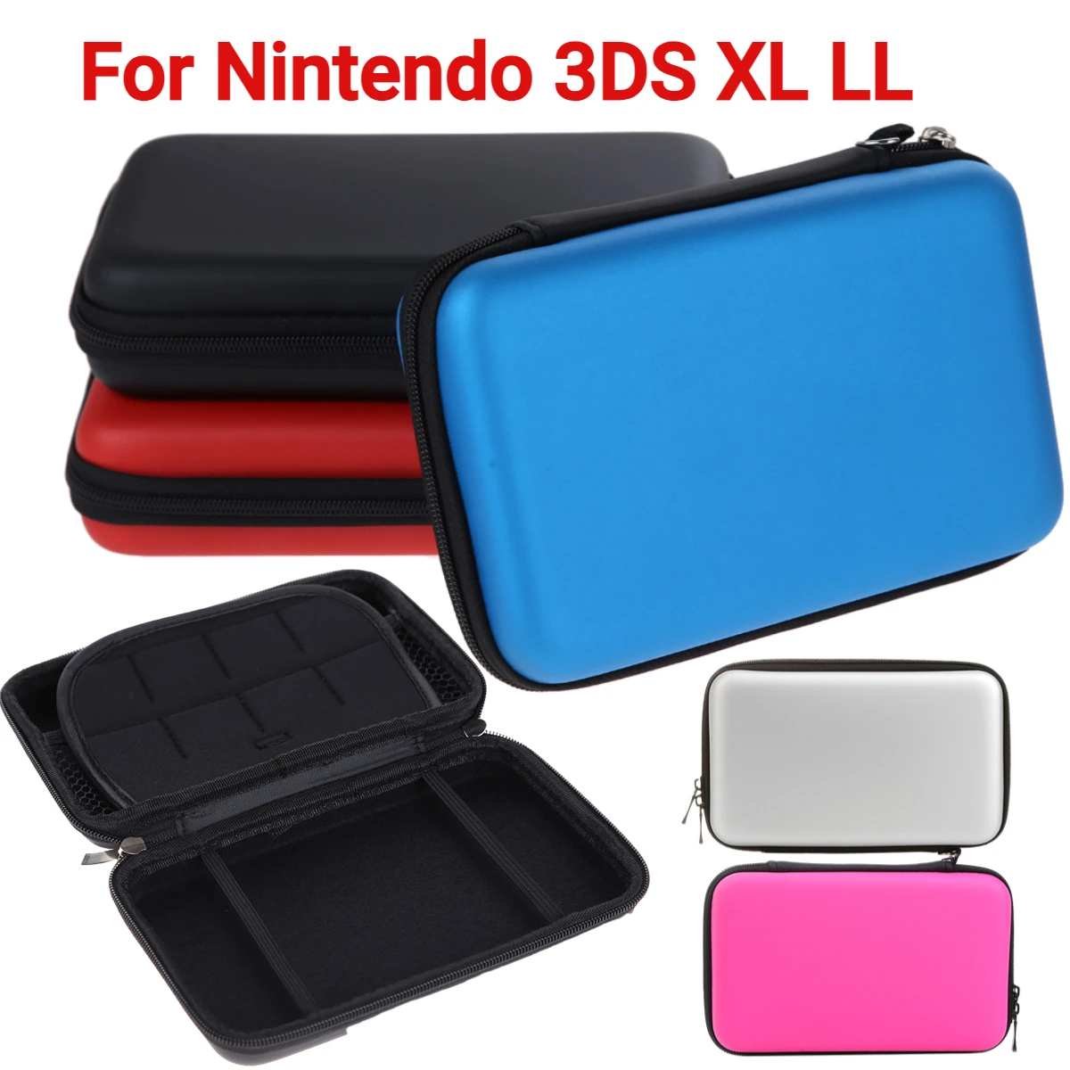 Eva haut tragen harte tasche tasche für nintendo 3ds xl ll mit riemen haltbare rundum schutzhülle für neue 3ds xl 3ds ll