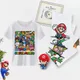 Super Marios Bros Neugeborene Baby Kinder T-Shirts Anime Figur Pfirsich Kröte Yoshi Cosplay Frauen