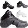 Neue Leder High Heel Keil Plattform Schwarz Weiß Tanzschuhe Jazz Turnschuhe Frauen Hip Hop