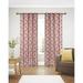 Deco Window Set of 2 Blackout Curtains for Doors 9 Feet Floral Room Darkening Thermal Insulated Soft Touch Polyester Privacy Panels with Stainless Steel Grommets (Peach)