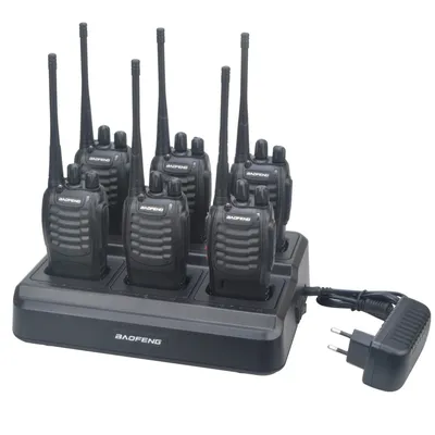 Baofeng Walkie Talkie Zubehör 6 Tasche Multi Einheit Ladegerät für BF-888S BF-888H BF-88E BF-666S BF-777S Portable Two Way Radio
