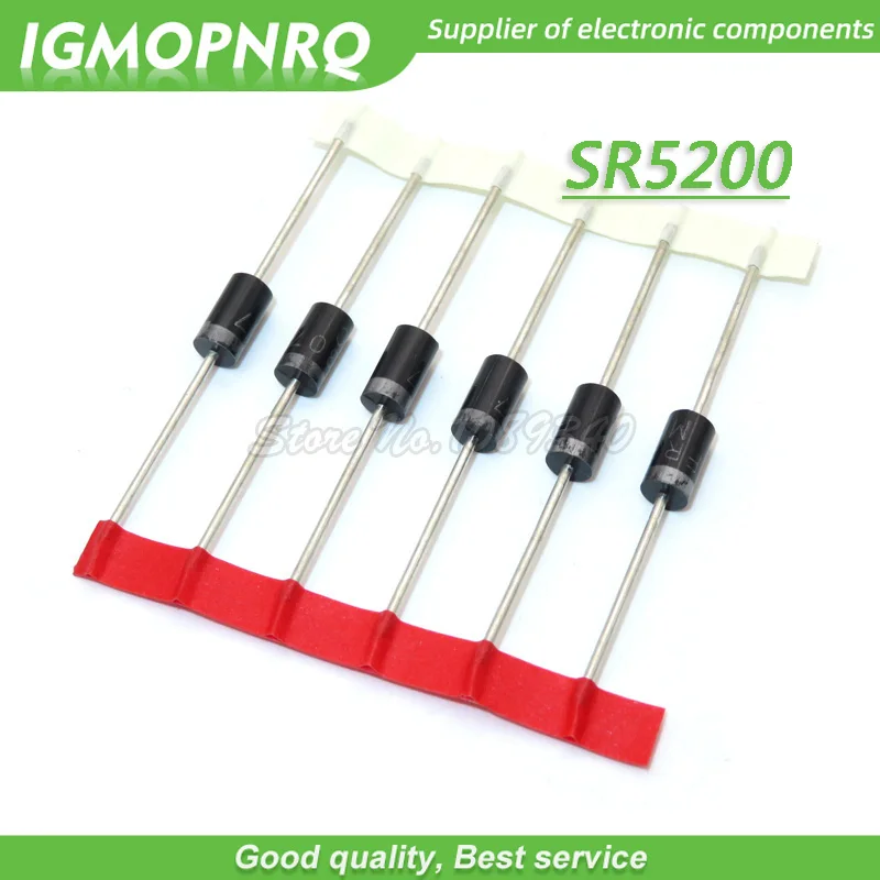 10pcs sb5200 schottky barriere gleich richter diode 5a 200v DO-201AD/do-27 neues original versand kostenfrei Image