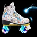 Profession elle Inline-Rollschuhe Erwachsene Rollschuhe Skating Schuhe Jungen Rollschuh blinken 4