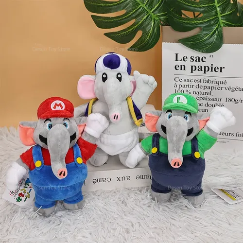 3 Stile neue Bros Plüsch Luigi blaue Kröte cos Elefant Stofftier Puppe Plüsch Geschenke zum