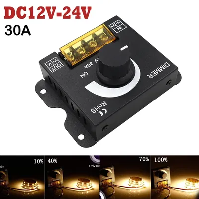 DC 12V 24V LED-Dimmer 30a Spannungs regler einstellbarer Regler für LED-Streifen licht lampe LED-Dimm dimmer