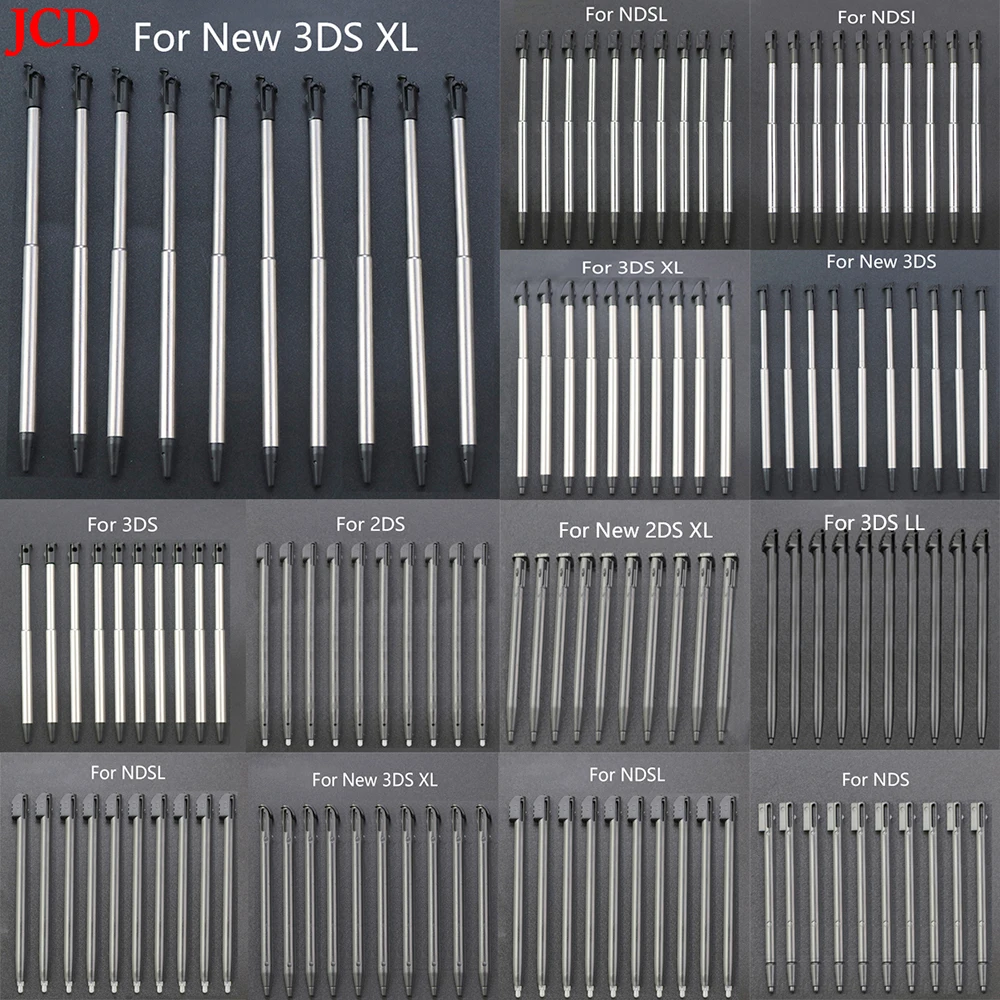 JCD 10PCS Metall Teleskop Stylus Kunststoff Stylus Touchscreen Stift für 2DS 3DS Neue 2DS LL XL Neue 3DS XL LL Für NDSL NDSi NDS