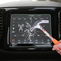 Auto-Navigations-Bildschirm folie aus gehärtetem Glas für Jeep-Kompass 2008-2014 LCD-GPS-Bildschirms
