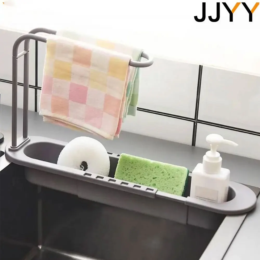 Küche versenkbare Spüle Abfluss regal Spüle Handtuch Schwamm Veranstalter Stonego Küchen zubehör