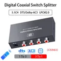 Dolby 5 1 dts ac3 digitaler koaxialer Audio-Umschalter 3 zu 1 bidirektion aler Konverter