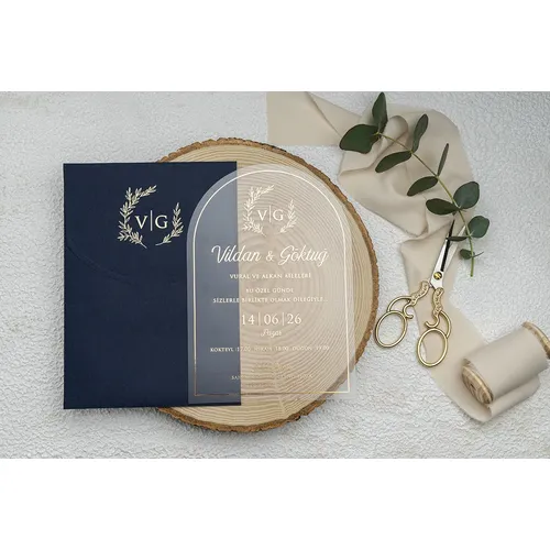 50 stücke Hochzeits einladung Acryl einladungen Acryl gold einladungen minimalist isches Design
