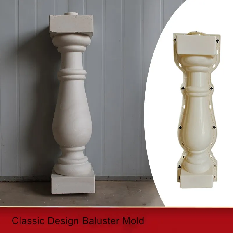 Wieder verwendbare ABS-Kunststoff-Baluster-Form, Balkon betonzaun, Balustraden säule, runde Flaschen form, Leitplanken form Image