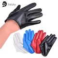 Neues Design sexy Leder handschuhe für Frauen halbe Palme pu Leder handschuhe Party Show