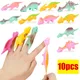 5/10pcs Finger Katapult Dinosaurier Spiele Spielzeug TPR Truthahn Finger Schleuder Kinder Dschungel