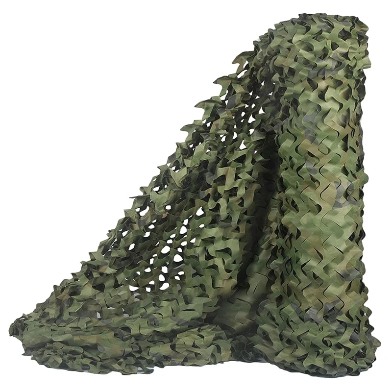 Tarnnetz, 1,5 m x 2, 3, 4, 5, 6, 7, 8, 9, 10 m, Camo-Netz, große Rolle, Netzabdeckung, Blind für Jagd, Dekoration, Sonnenschutz, Party, Camping Image