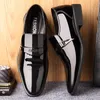 Lederschuhe Herren Kleid Slip on Lackleder Herren Casual Oxford Schuh Mokassin Glitzer Herrenschuhe Spitzschuh Schuhe für Herren