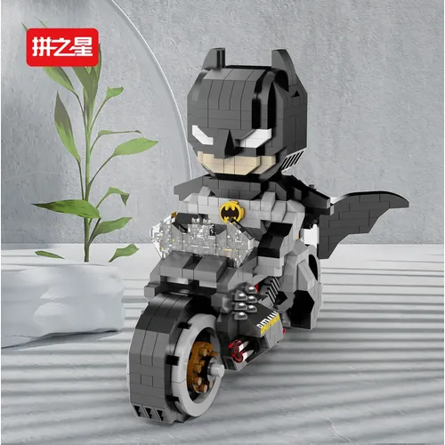 Batman 3d Puzzle Mikro Bausteine Figur DC Superman Motorrad Superhelden Modell Film Mini Ziegel