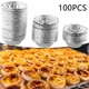 100 Stück Eierkuchen formen Aluminium folie Cupcake Form Einweg kuchen Keksform Küche Backwerk zeug