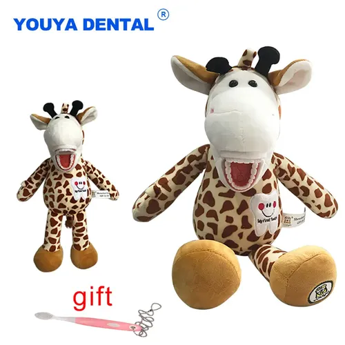 Dental niedlichen Giraffe Lehr puppen lernen Bürsten Modell für Kinder mit Zahnbürste Stofftiere