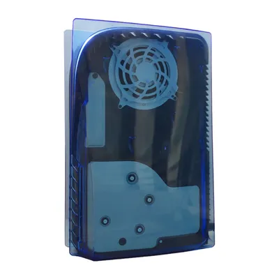 Kristalltransparente Hülle für PS5 Disc Edition Frontplatten, blaue, klare Hülle, Disk-Version, Image