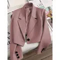 Frauen Blazer 2024 neu im Frühling Herbst Büro Dame kurze Jacke Frauen Frauen Kleidung schicke