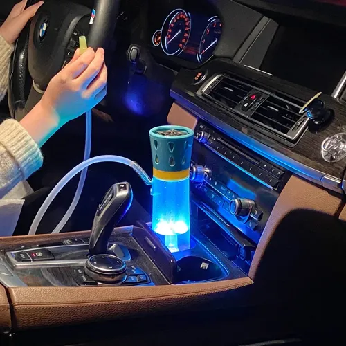 Smo pro table Auto Shisha Reiseset mit Abdeckung LED Nar guile Komplett set Acryl Rauch
