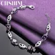 Chshine 925 Sterling Silber lila Kristall kette Armband für Frauen Hochzeits feier Modeschmuck