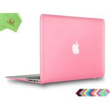 UESWILL Compatible with Smooth Matte Hard Shell Case Cover for MacBook Air 11 inch (Model A1370 / A1465) Pink MacBook Air 11 Pink