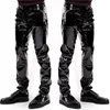Männer Faux Leder PVC Hosen Hosen Lange Glänzende Club Dance Tragen Punk Gothic Schwarz Slim Fit Nachtclub Party Hosen Männliche Motorrad