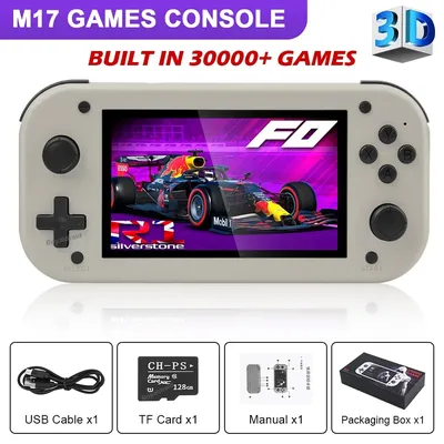 Dropshipping NEUE M17 Retro Spiel Handheld Spielkonsole 4,3 Zoll IPS Bildschirm Retro Video Spiel Image