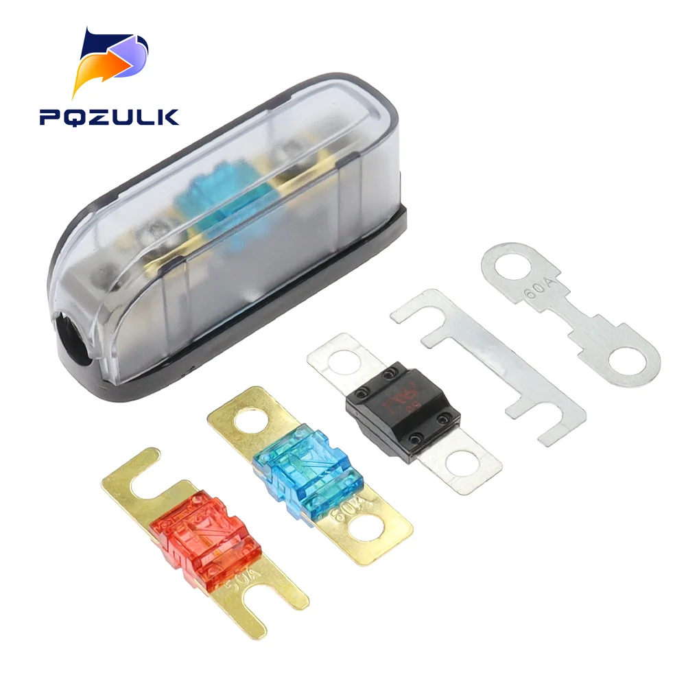 1Set Auto Audio Sicherung 30A 40A 80A 100A 150A Power Sicherung Halter Stereo Audio Single Way AGU sicherung Halter Power Verteilung Sicherung Box Image