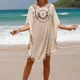 Häkeln Bikini-Frauen sexy Badeanzug vertuschen Kleid Sommer Badeanzug Beach wear Shirt Vertuschungen