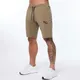 Jogger männer Shorts Sport Casual Baumwolle Mit Reißverschluss Shorts Basketball-Training Hosen Gym