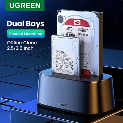 Ugreen hdd docking station sata zu usb 3 0 adapter für 2 5 3 5 ssd disk case hdd box dock