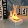 2024 Ostern Kaninchen Kerzenhalter Silikon form Herz Kaninchen Kerzenhalter Form DIY Aroma therapie