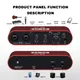 Bomge 22s USB-Audio-Interface solo rot mit xlr/48V Phantoms peisung 24bit/192kHz High-Fidelity für