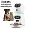 Smart Automatische pet liefert Roboter food dispenser mit voice record edelstahl platte LCD bildschirm timer für katze hund lebensmittel schüssel