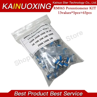13 wert * 5PCS = 65PCS RM065 Potentiometer Einstellbarer widerstand Image
