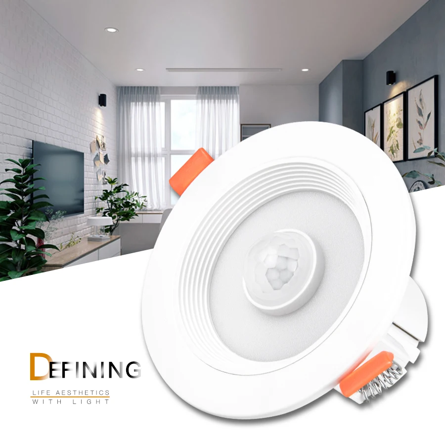 20W 15W 10W 5W PIR Motion Sensor Downlight AC85-265V Deckeneinbauleuchte Für Flur Wohnzimmer Küche Dekor Beleuchtung