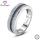 HuiSept Mode Ring 925 Silber Schmuck Sapphire Zirkon Edelsteine Ornament Ringe für Weibliche