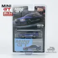 Mini gt mijo exclusives 1:64 nissan skyline GT-R top secret vr32 metallic blau modell auto