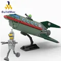 Build moc futuramaeds Bender Roboter Action figuren Planet Express Schiff Moc Bausteine Kits